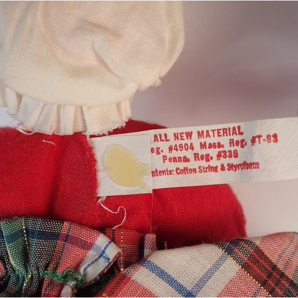 Annalee Mrs. Santa Claus Doll Holly Ivy Skirt Hand Painted Face 8